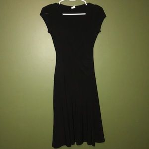 Black short sleeve sheath dress for women